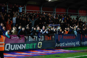 Joyous scenes in the away end