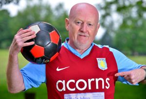 Graham shows off the front of the shirt