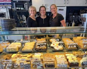 Ena Sz-s, Becky Kirby (owner) and Andrea Braithwaite in the Castle Lodge Buttery, Ludlow. Picture: Castle Lodge Buttery
