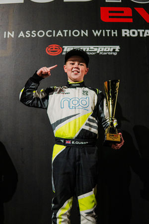 Ethan Guest celebrates his championship victory