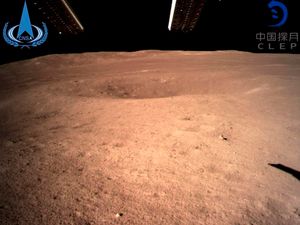 Supporting image for story: Chinese spacecraft makes first landing on moon’s far side