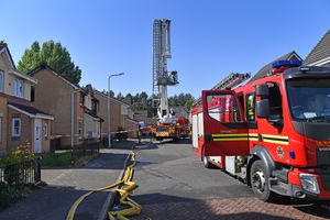 An hydraulic platform had been used to tackle the fire on Marbury Drive