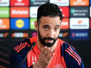Manchester United manager Ruben Amorim during a press conference