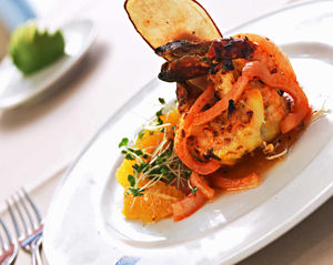 Star of the show – the tandoori jingha, with its perfectly spiced jumbo prawns was our critic's favourite dish of the night