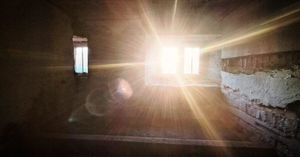 Easter Sunrise in the Adicle (small cahpel) in Soulton Hall, the most senior rooom which caontains an altar stone linked to Old St Paul's Cathedral