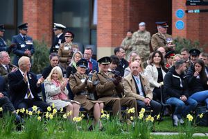 A large group of service personnel and invited guests were in attendance