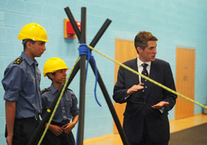 Gavin Williamson meeting cadets