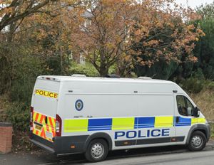 Police at the scene on Manor Lane. Photo: SnapperSK