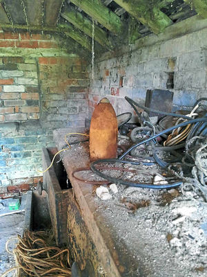 A picture of the rusty cylinder was sent to the police 