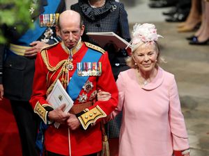 The Duke and Duchess of Kent leave Westminster Abbey following Prince William's wedding to Kate Middleton in 2011