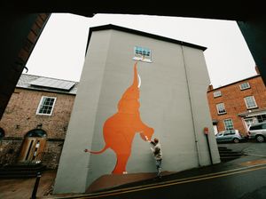 Supporting image for story: March of the Elephants trail stomping ahead with new mural in Bishop's Castle