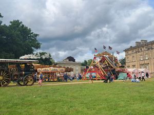 Supporting image for story: 'Absolutely heaving' - Crowds flock to vintage steam fair near Shrewsbury featuring some of the world's oldest fairground rides