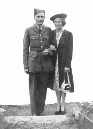 Wedding day for Bill Sturch and Jean Tudor.
