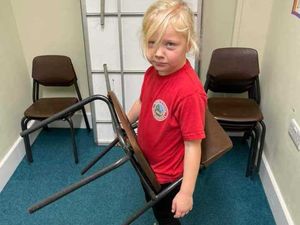 Supporting image for story: 'I don't think she'll be doing that again': Thanks for fire crew who freed Ivy, 6, stuck in school chair