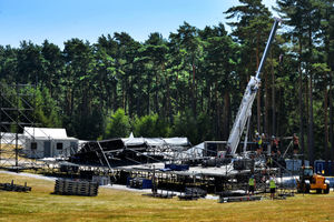 Stage being set up ahead of Forest Live this weekend