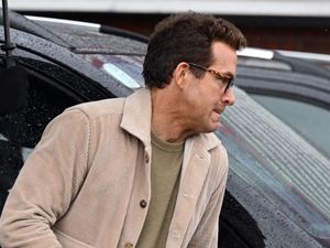 Supporting image for story: Blake Lively’s co-star Brandon Sklenar watches Wrexham game with Ryan Reynolds