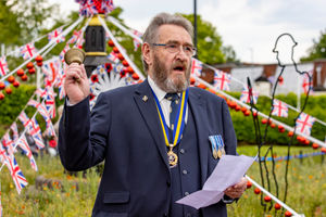 Hednesford town crier's proclamation for the Queen's jubilee. Pictured Town Crier Rob Plumb.