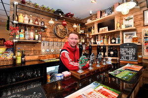 The King's Yard micropub, Shifnal. Landlord Adam Caton.