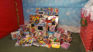 A mound of toys were collected by pupils for children at Telford's Princess Royal Hospital
