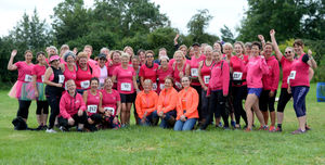 Sally Johnson, Claire Jones and Mai Jones with the Dolly Mixtures runners