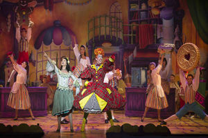 Dick Whittington has the audience roaring with laugher. Photo by: Paul Coltas