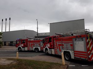 Emergency services at the scene. Photo: Shropshire Fire & Rescue Service.