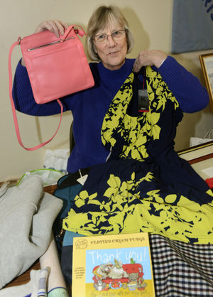 Shirley Brookes with her stall
