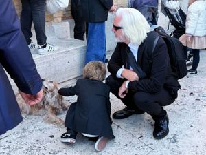 Julian Assange attends the funeral of Pope Francis in St Peter’s Square at the Vatican