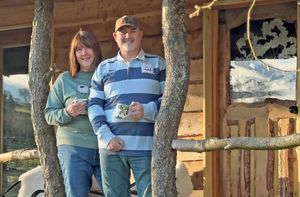 Steph and Paul MacDonald from Quabbs cabin, which has won a gold tourism award