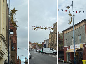 Supporting image for story: New Christmas lights go up early in Stourbridge after High Street was half left in darkness last year