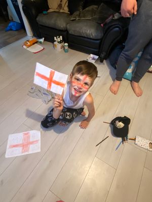 Michelle from Telford sent in these photos of her excited family ahead of the final