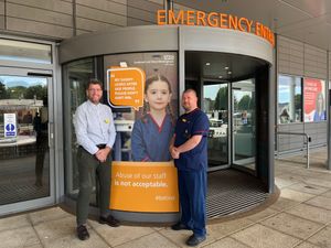 Head of Facilities Management Ian Oliver and Emergency Department Matron Michael Brennan