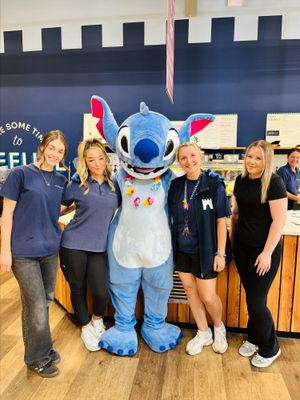 Stitch visiting Hockerhill Adventure Playbarn