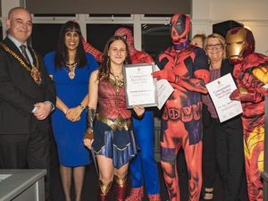 Supporting image for story: Wednesfield's very own Spiderman keeps identity a secret after charity award