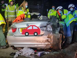 The scene of the crash. Photo: @redpillblue1