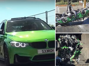 Supporting image for story: From show car to scrap: 'Botched together BMW' crushed by police
