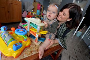 Gunner Lewis-Vale, 19 months, with his mum Holly