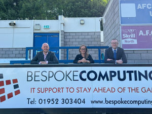 Supporting image for story: IT firm Bespoke Computing gets behind promoted AFC Telford United with new sponsorship deal