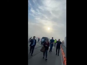 Supporting image for story: American Airlines Boeing 737 catches fire at Denver airport