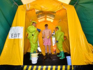 Supporting image for story: Hundreds of 'casualties' treated in Shrewsbury hospital 'train crash' disaster training