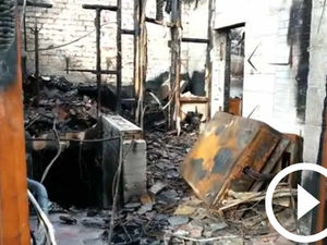 Supporting image for story: Video shows blaze devastation at the Tayleur Arms