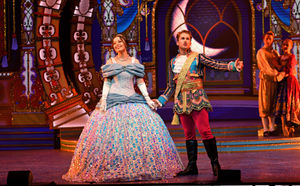 Evie Pickerill as Cinderella and AJ Pritchard as Prince Charming