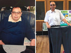 Supporting image for story: Super slimmer David sheds 10 stone after plane exit embarrassment