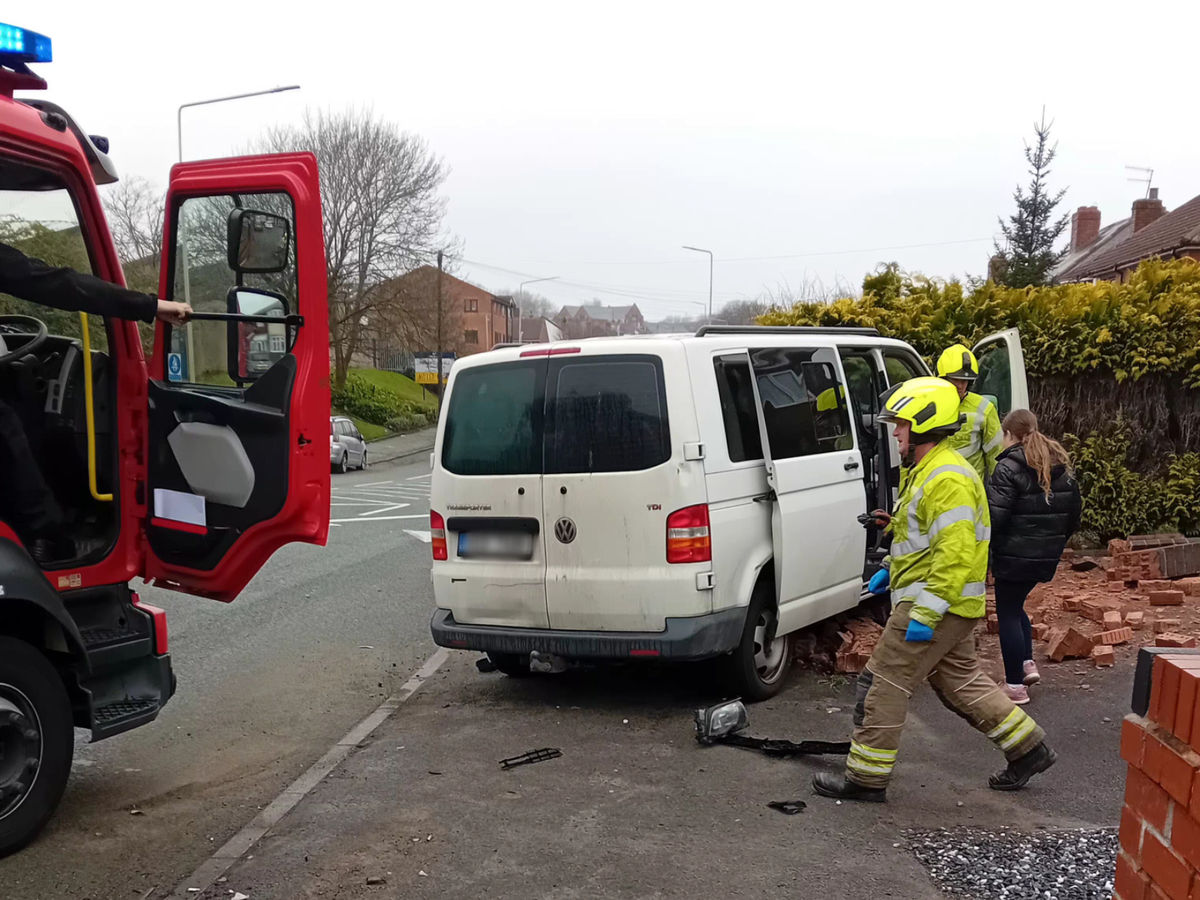Wall destroyed in two-vehicle crash in Netherton Wall destroyed in two-vehicle crash in Netherton