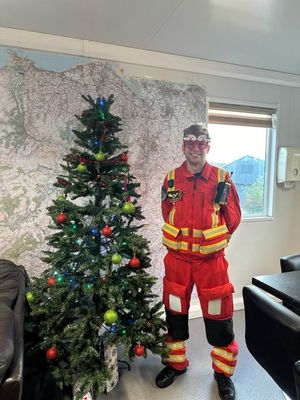 Simon Cartwright in the Welshpool base