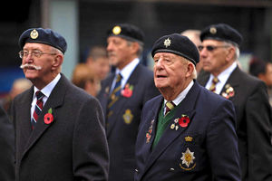 Veterans pictured at the start of the Remembrance Sunday parade from Top Church in Dudley High Street last year
