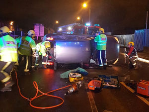 Supporting image for story: Man cut free from car after serious crash in Bilston