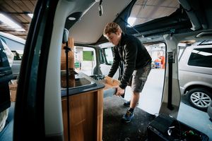 The campers are all fitted with bespoke interior at the company's Shrewsbury headquarters