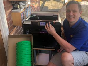 Supporting image for story: Shrewsbury college leader helps print masks for NHS workers