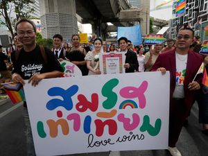 Supporting image for story: Thailand becomes first country in south-east Asia to allow same-sex marriage
